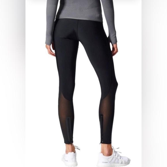 Adidas by Stella McCartney $95 Women's Run Long Leggings Black Zip Pants - Picture 9 of 16